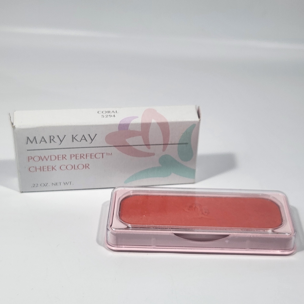 Vintage Mary Kay Coral Blush Powder Perfect Cheek Color